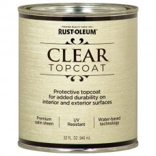 Rust Oleum Clear Topcoat - Акриловый лак на водной основе, 0.95 л, США